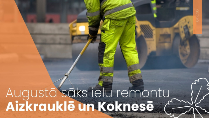 Augustā sāks ielu remontu Aizkrauklē un Koknesē