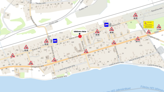 shēma krustojuma pārbūvei