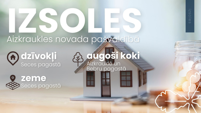 Pašvaldība izsolēs pārdod īpašumus