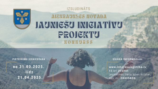 Izsludināts jauniešu iniciatīvu projektu konkurss