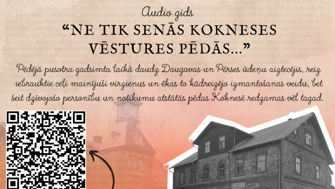 afiša par audio gidu Koknesē