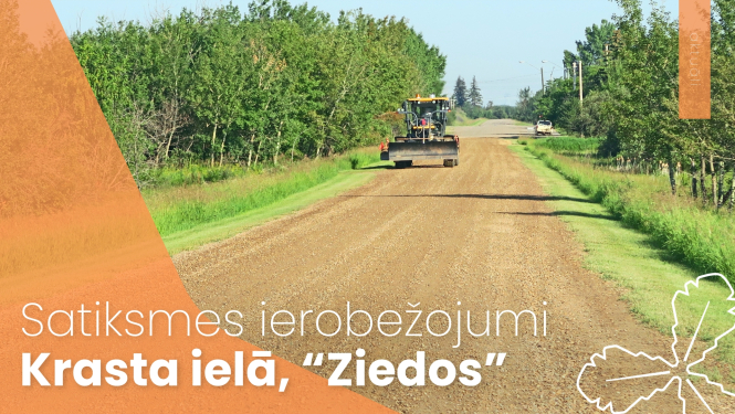 Satiksmes ierobežojumi Krastā ielā, " Ziedos"
