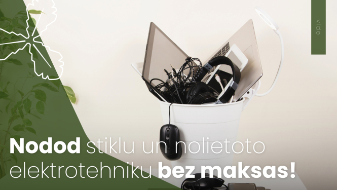 atkritumu tvertnē ievietota elektrotehnika