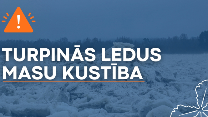 Turpinās ledus masu kustība