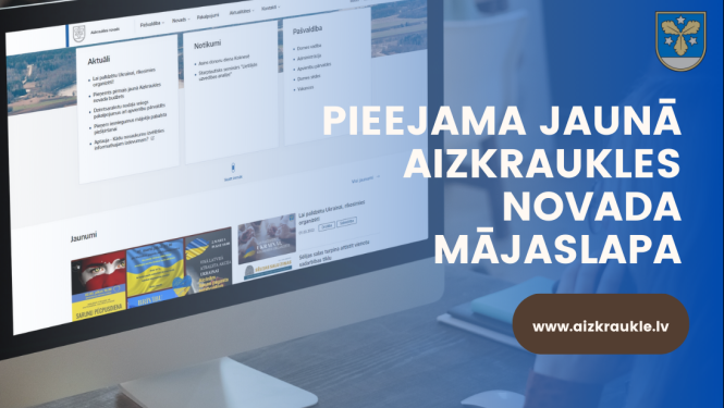 pieejama jaunā Aizkraukles novada mājaslapa