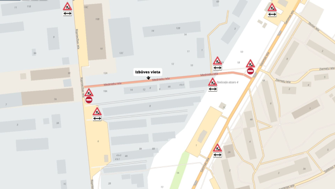 Mednieku ielas shēma