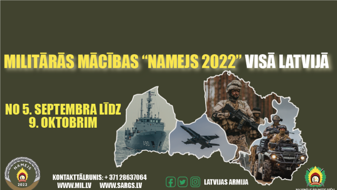 Aizkraukles novadā notiks militārās mācības “Namejs 2022”