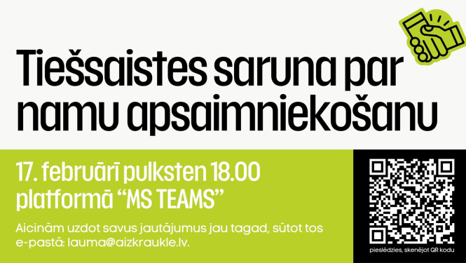 tiešsaistes saruna par namu apsaimniekošanu