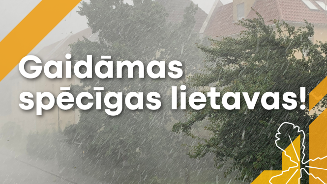 Gaidāmas spēcīgas lietavas 