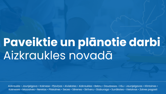Paveiktie un plānotie darbi novadā