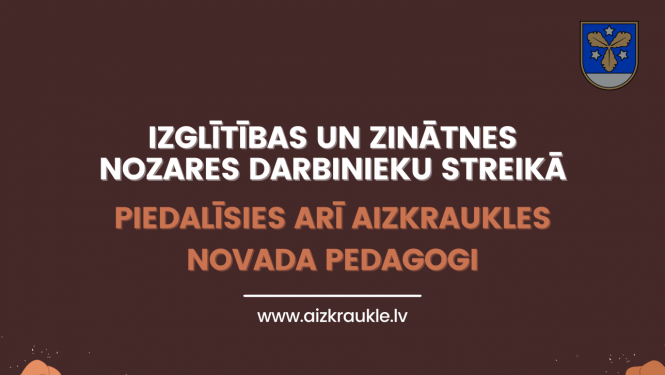 Streikos arī Aizkraukles novada pedagogi