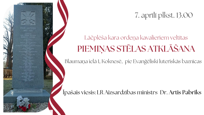 Koknesē atklās piemiņas stēlu