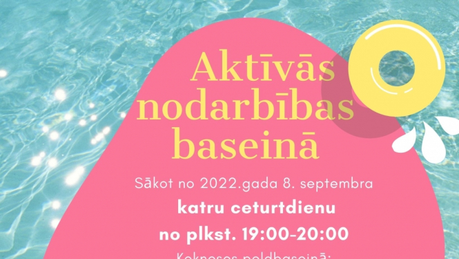Atsākas nodarbības baseinā