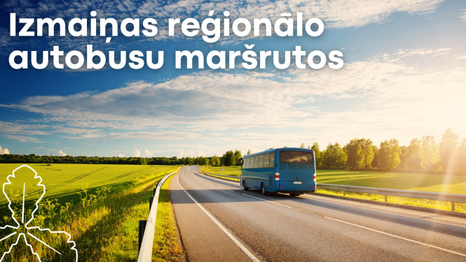autobuss brauc pa šoseju