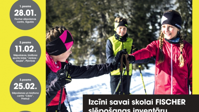 Ziemas skolēnu čempionāts distanču slēpošanā Latvijas skolu jaunatnei “S!-Fischer 2022”