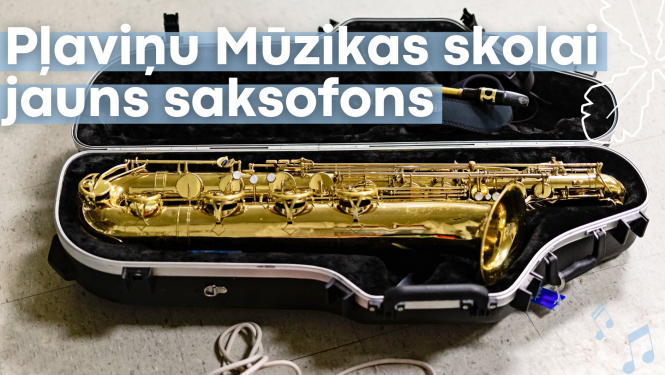 Pļaviņu mūzikas skolai jauns saksofons