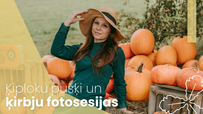 Signe Žuka piedalās fotosesijā