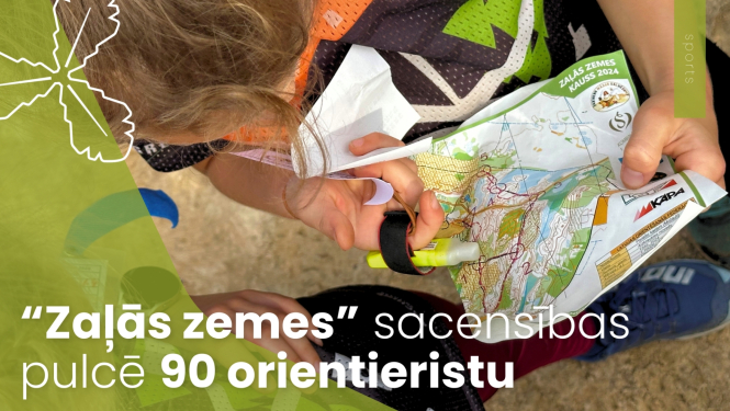 “Zaļās zemes” sacensības pulcē 90 orientieristu