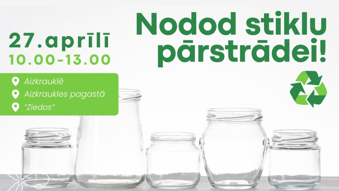 nodod stiklu pārstrādei