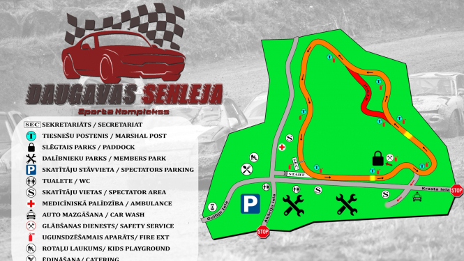 karte ar satiksmes ierobežojumiem