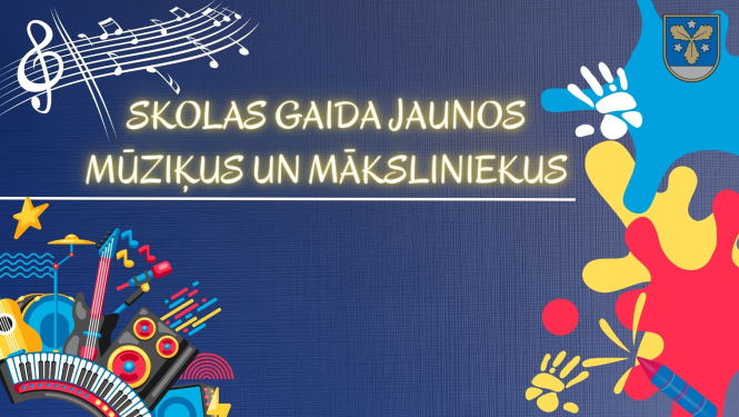 krāsas un mūzikas instrumenti