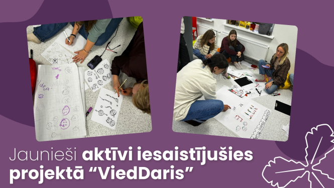 Jaunieši aktīvi iesaistījušies projektā “ViedDaris”