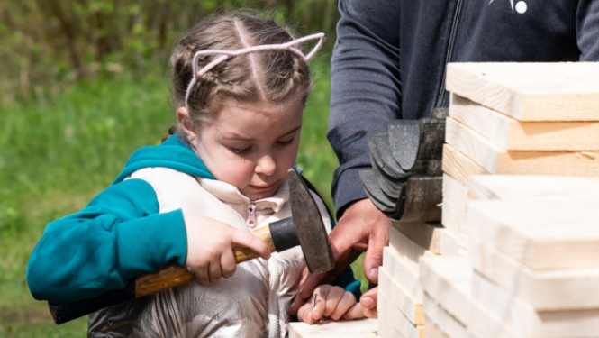ģimenes būvē mājas lielajam susurim