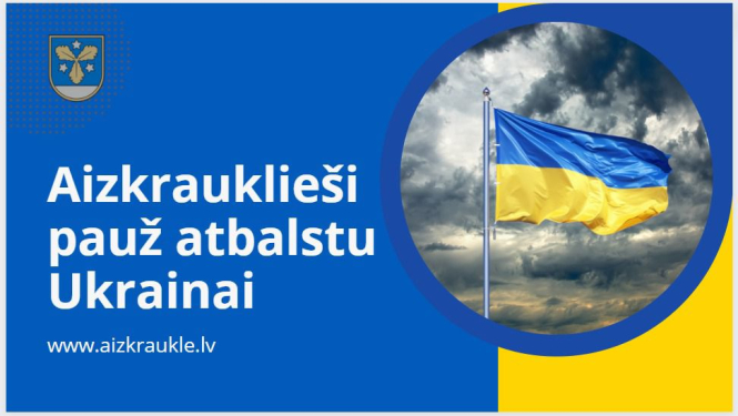 Aizkrauklieši pauž atbalstu Ukrainai