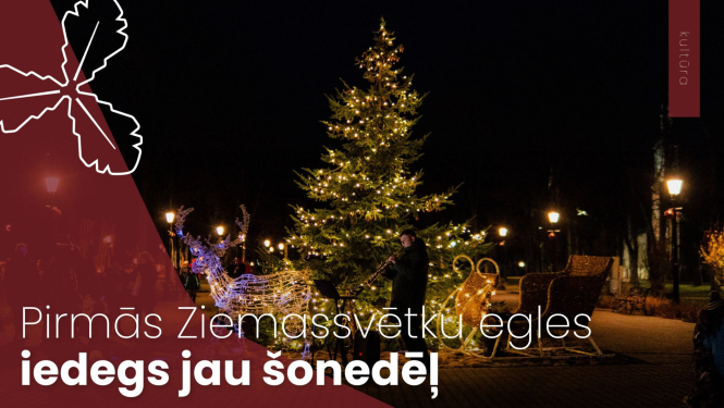 Pirmās Ziemassvētku egles iedegs jau šonedēļ