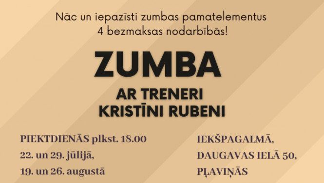 Zumba Pļaviņās afiša