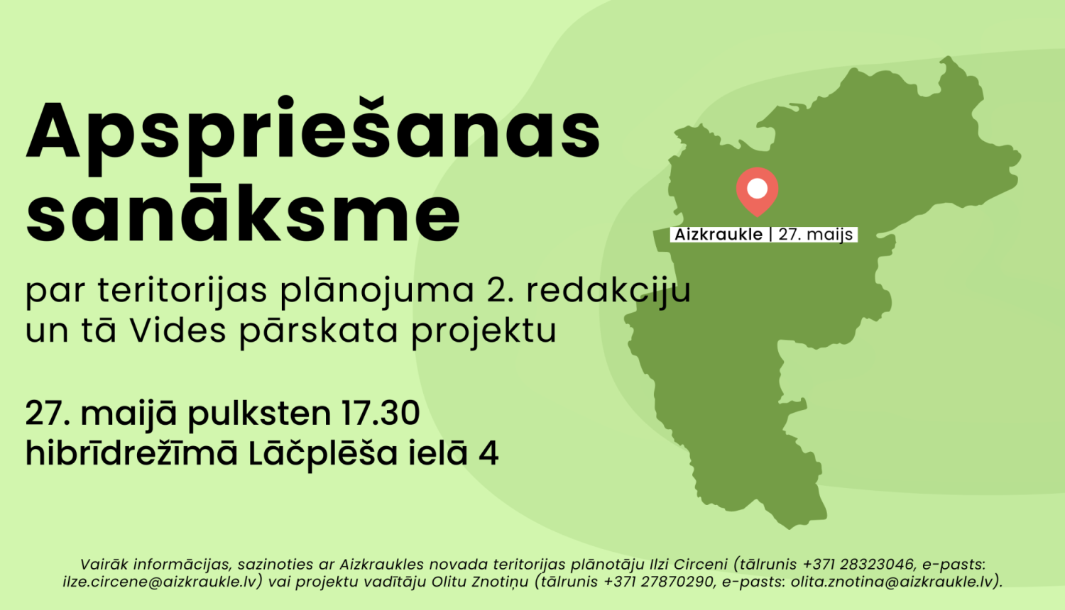 apspriešanas sanāksmes afiša