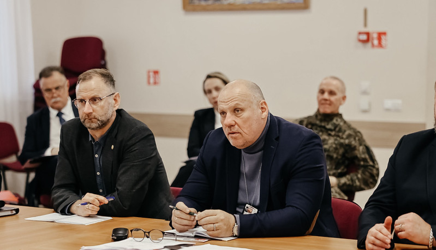 Raimonds Bergamis un kolēģi diskutē Staburagā