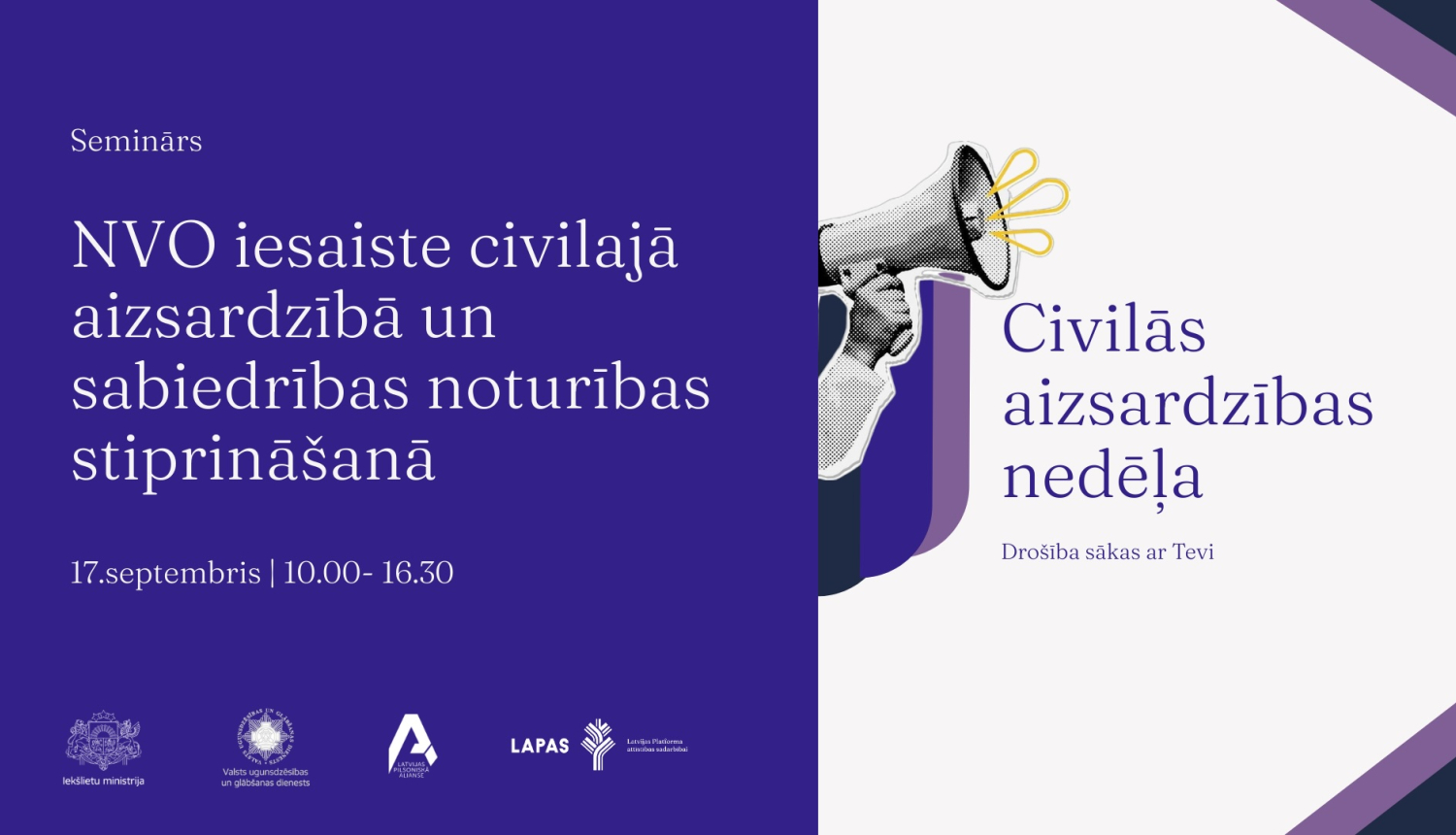 afiša par NVO iesaisti civilajā aizsardzībā