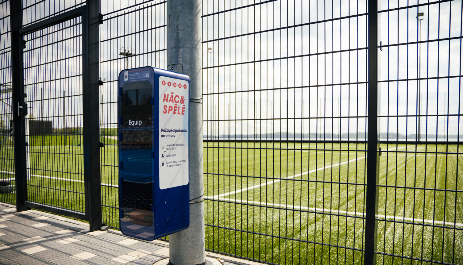 Aizkrauklē atklāta bezmaksas sporta inventāra stacija