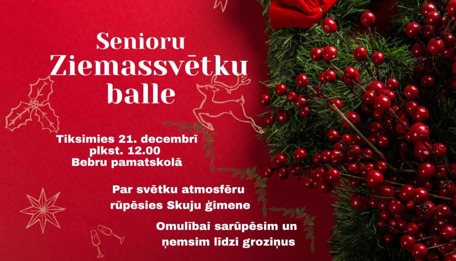 Senioru Ziemassvētku balles afiša