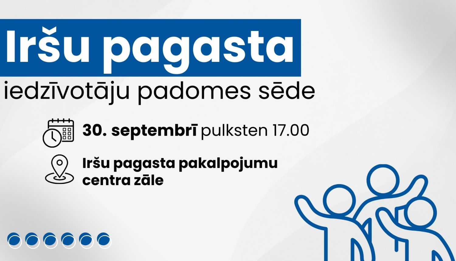 Iedzīvotāju padomes sapulces afiša