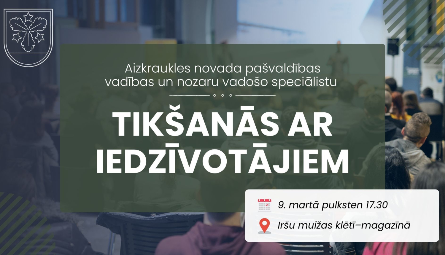 tikšanās ar iedzīvotājiem afiša