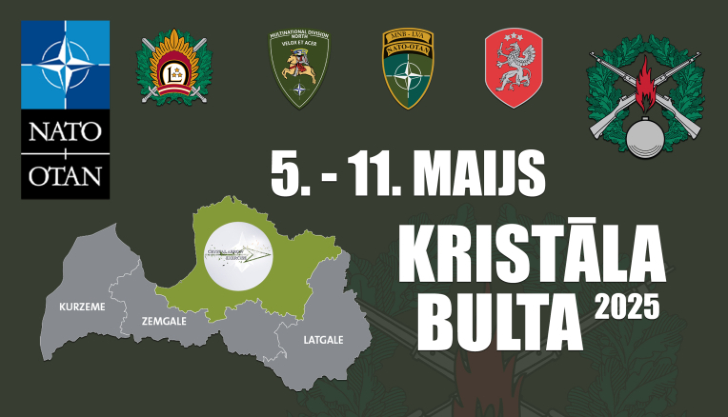 Afiša par militārajām mācībām