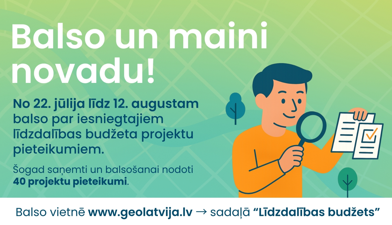 līdzdalības budžeta konkursa baneris