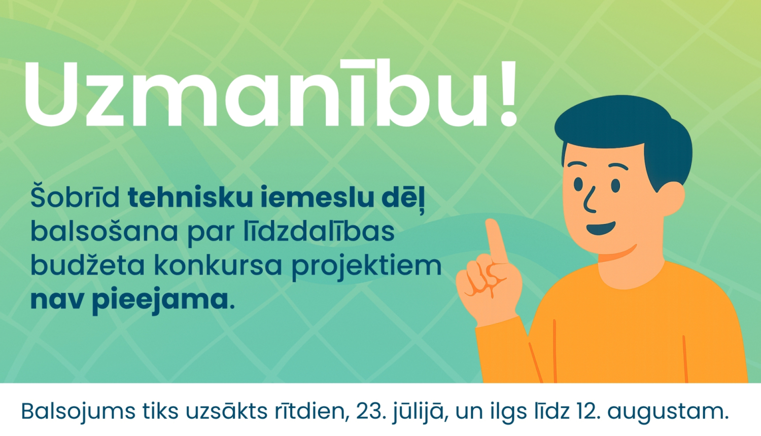 baneris par balsošanu