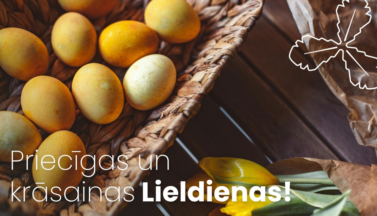 dzeltenas Lieldienu olas groziņā