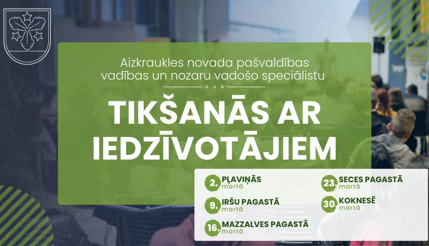 tikšanās ar iedzīvotājiem afiša