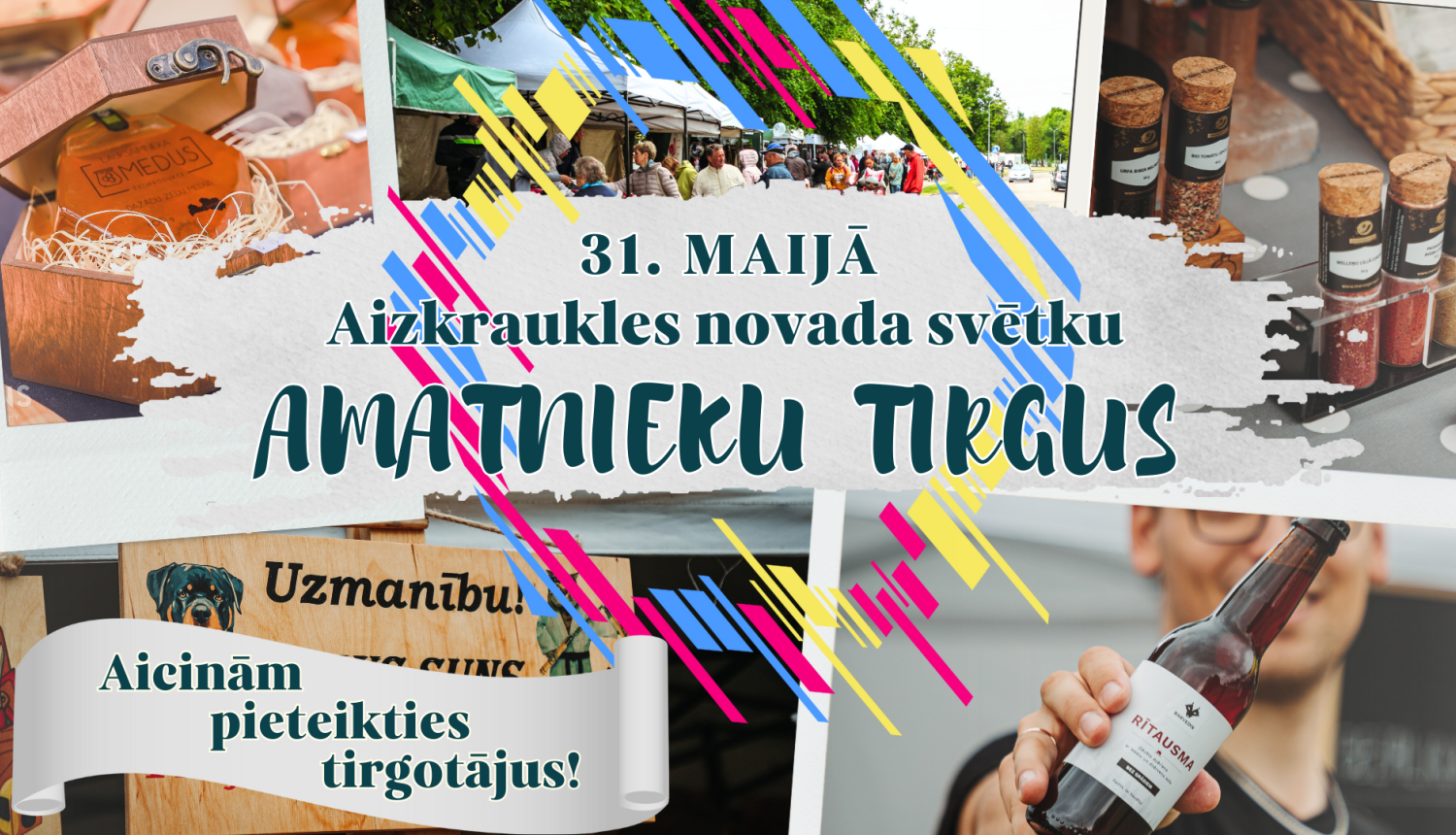 Afiša pieteikšanās dalībai amatnieku tirgū