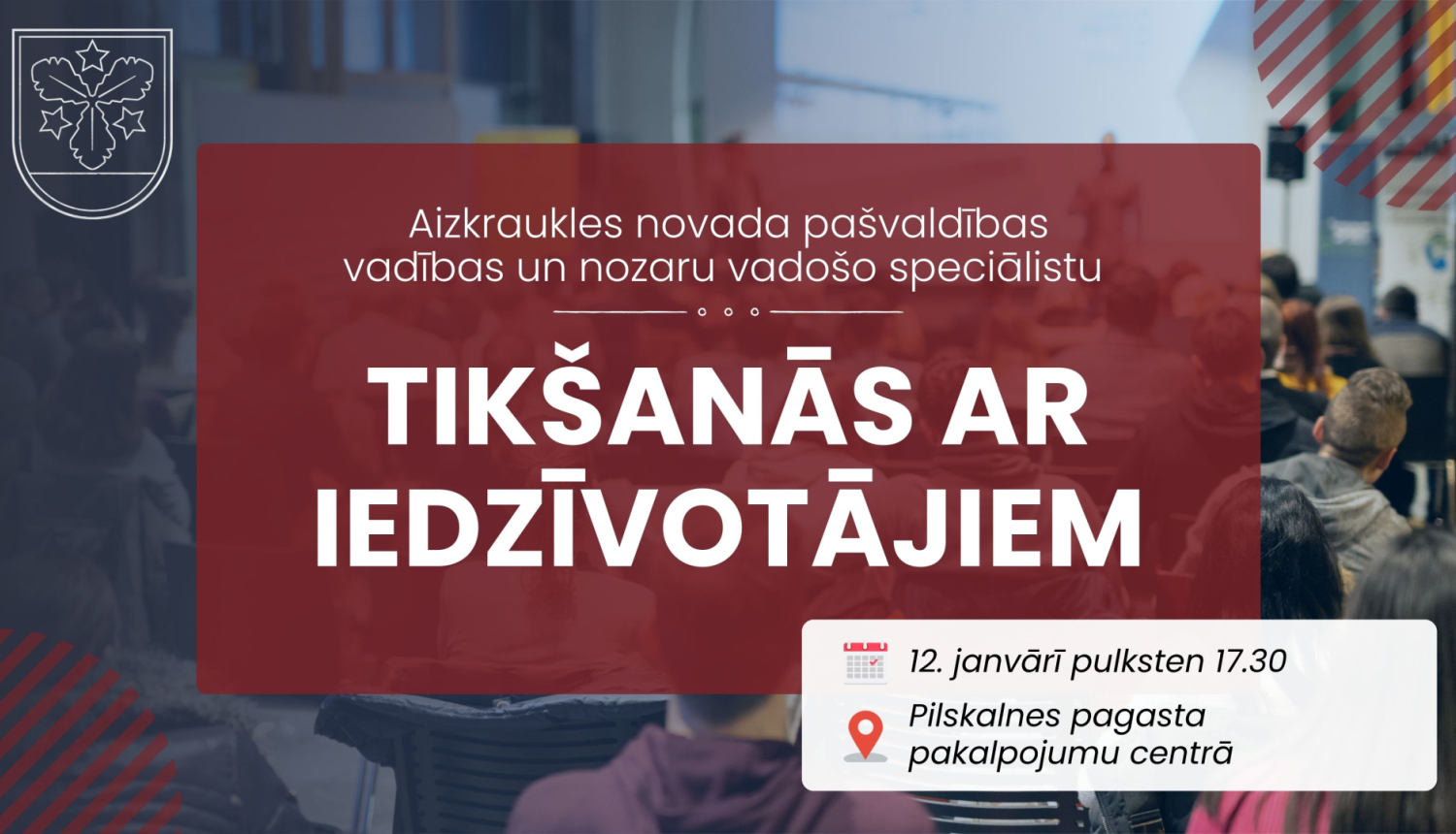 tikšanās ar iedzīvotājiem afiša