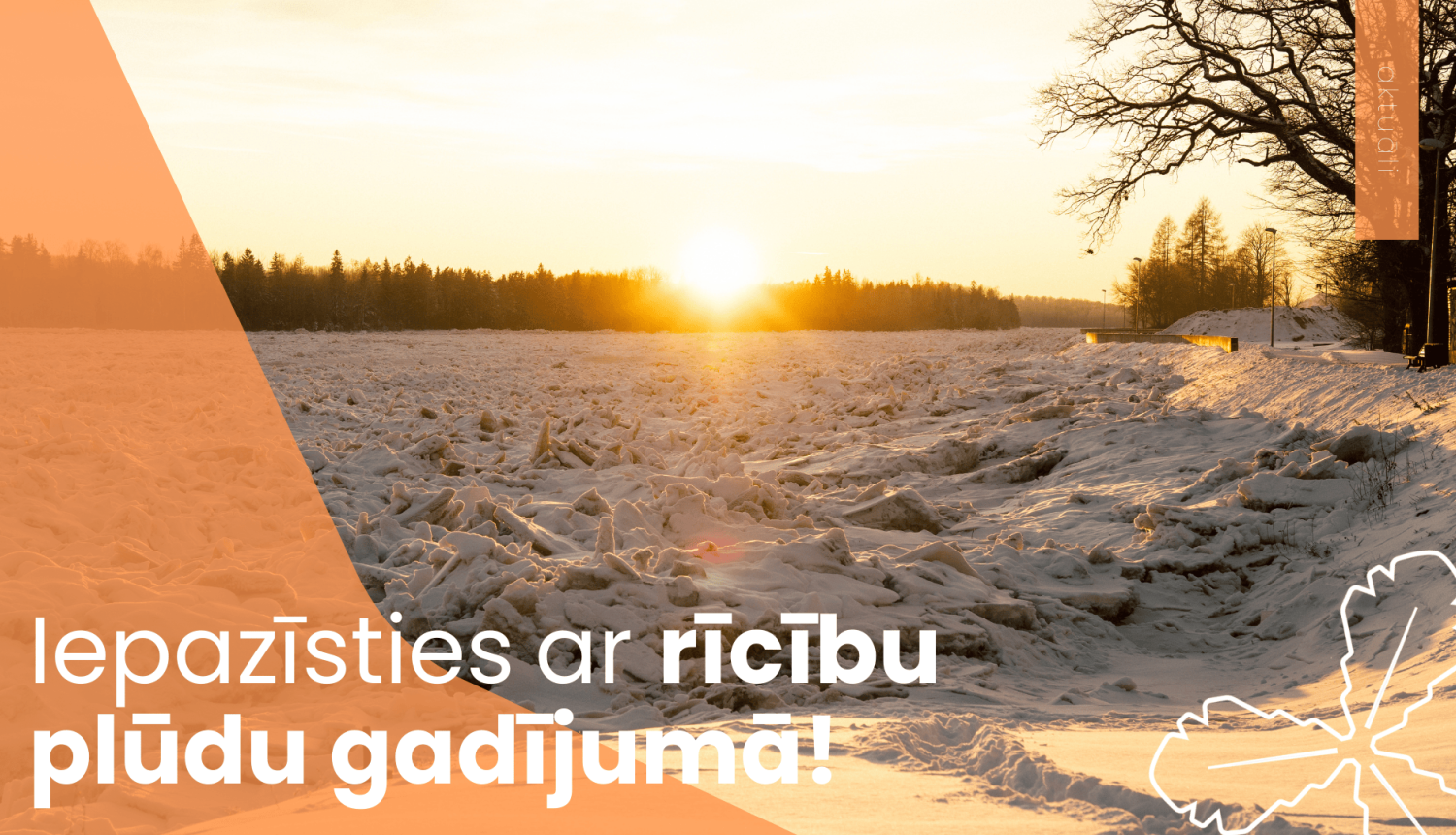 Daugava ar ledus sanesumiem