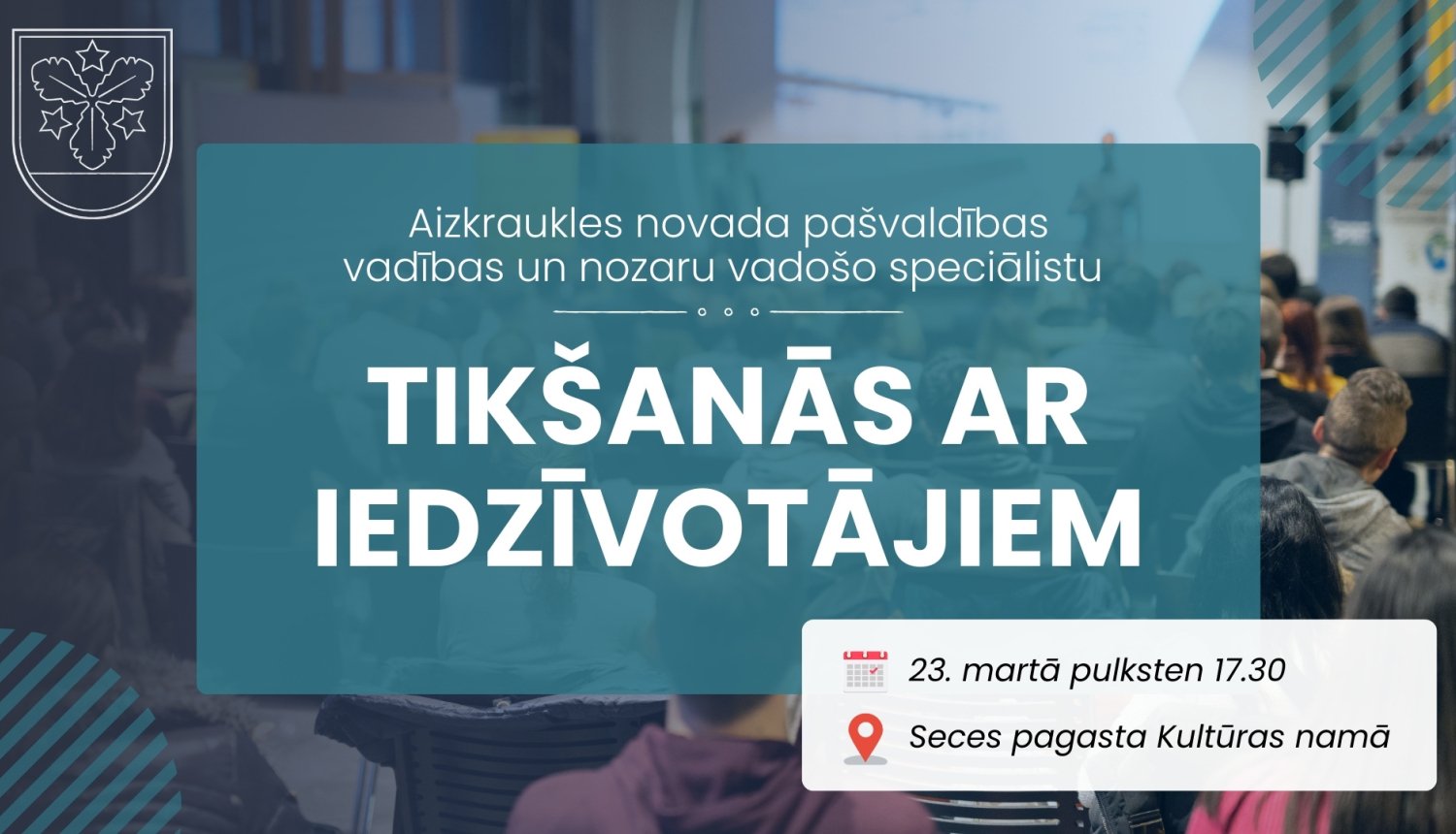 tikšanās ar iedzīvotājiem afiša