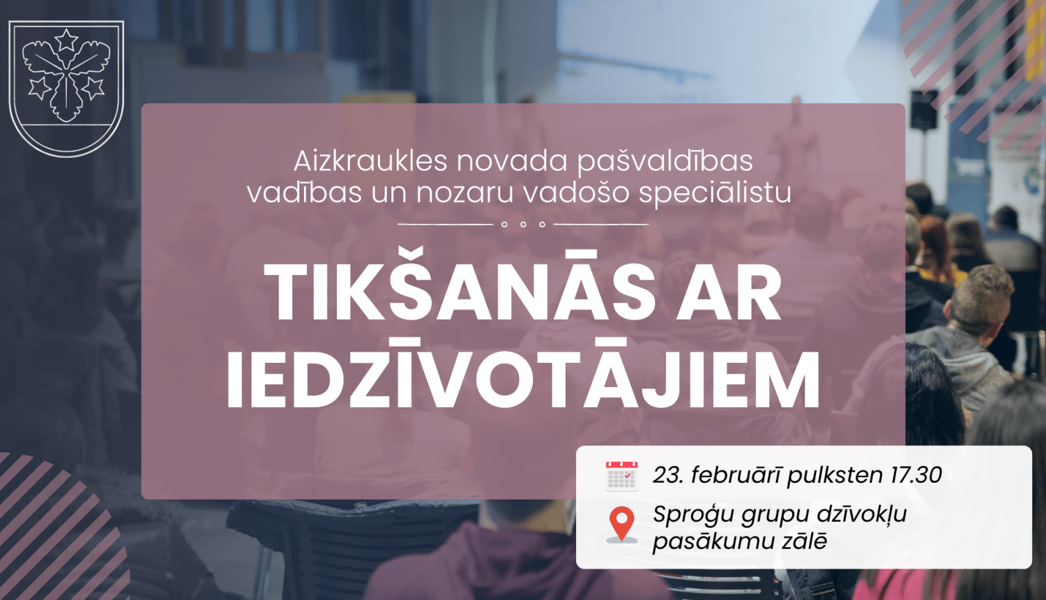 tikšanās ar iedzīvotājiem afiša