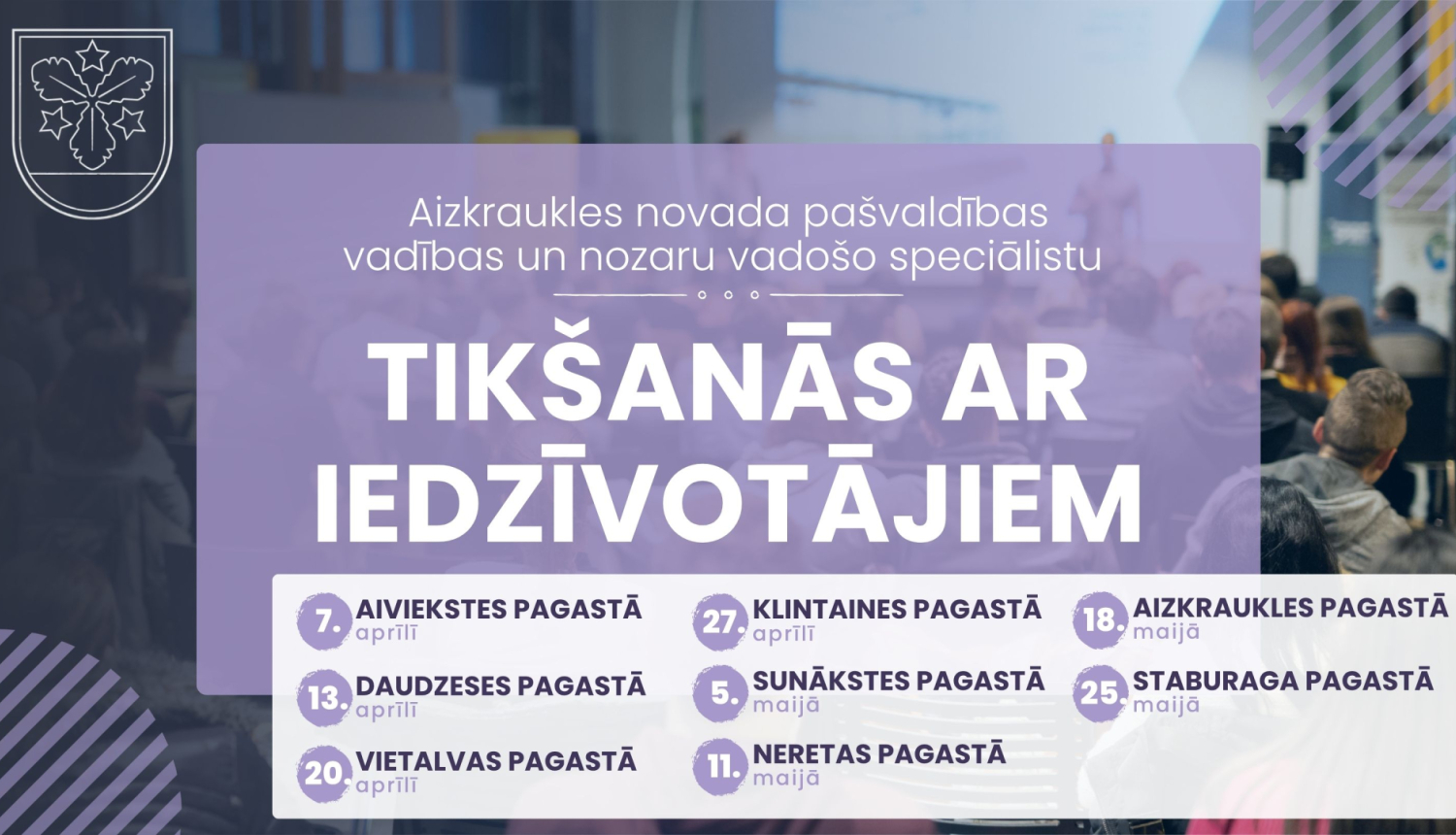 tikšanās ar iedzīvotājiem afiša