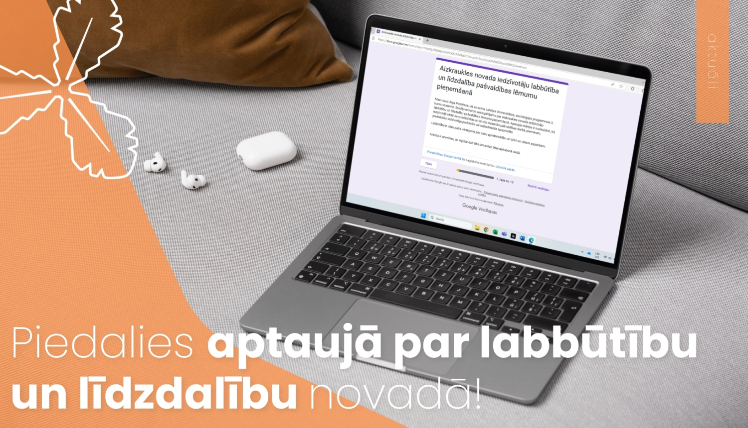 Piedalies aptaujā par labbūtību un līdzdalību novadā!
