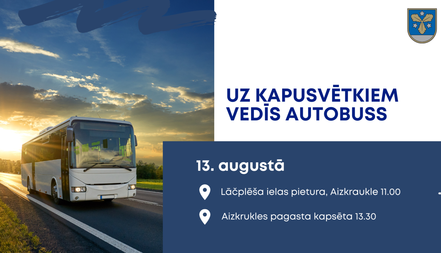 uz kapusvētkiem vedīs autobuss